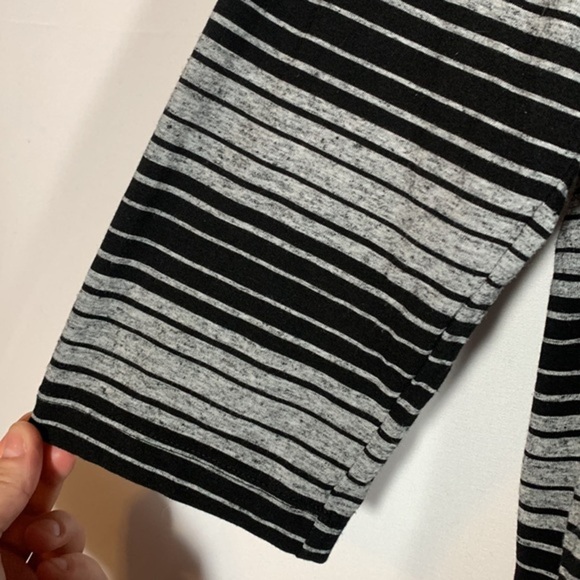 Chalet Black & Grey Striped Short Sleeve Cardigan - Picture 4 of 8